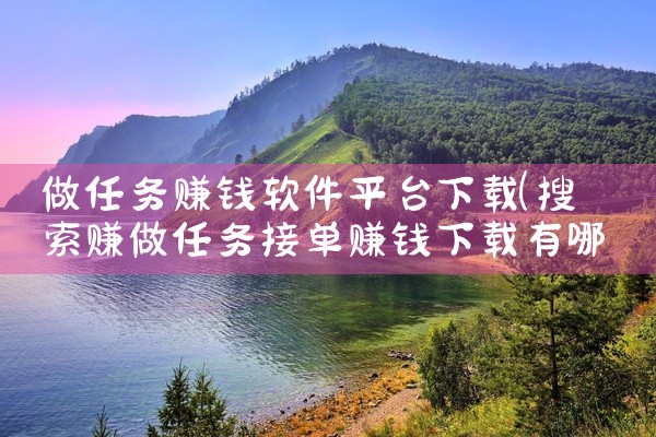 做任务赚钱软件平台下载