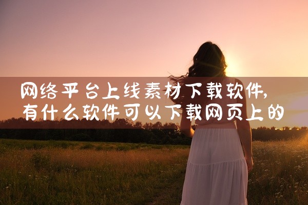 网络平台上线素材下载软件