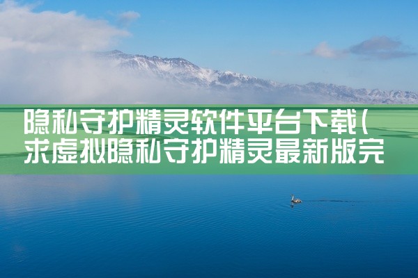 隐私守护精灵软件平台下载