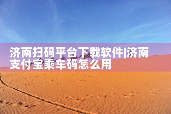济南扫码平台下载软件