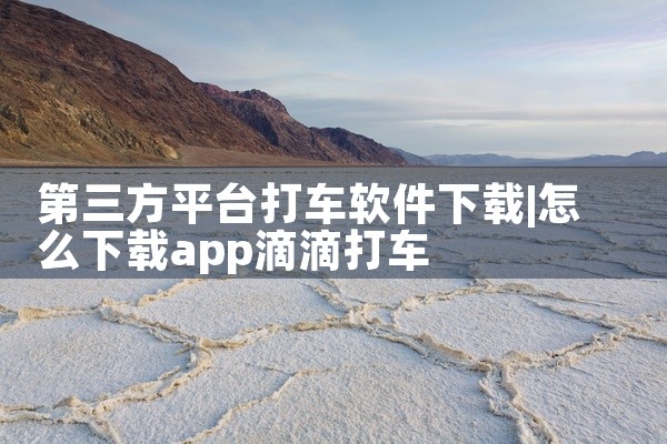 第三方平台打车软件下载
